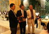 Ryong Ryoo and Yushan Yan receive Breck Award from Francois Fajula